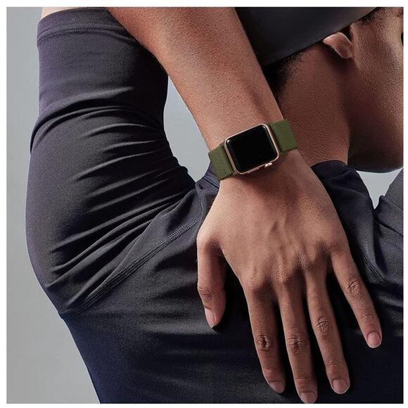 For Apple Watch Series SE/6/5/4/3/2/1 Wristbands for Women Men DarkGreen-42/44 - Picture 5 of 8